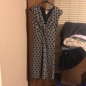 White House Black Market, black and white dress.